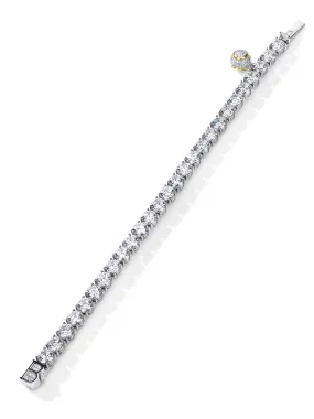 Classic Boodles Platinum Diamond Tennis Bracelet