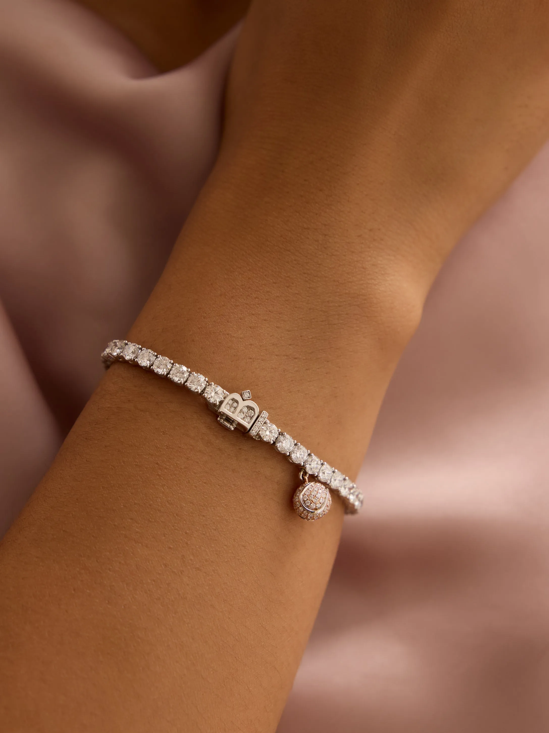 Classic Boodles Platinum Diamond Tennis Bracelet