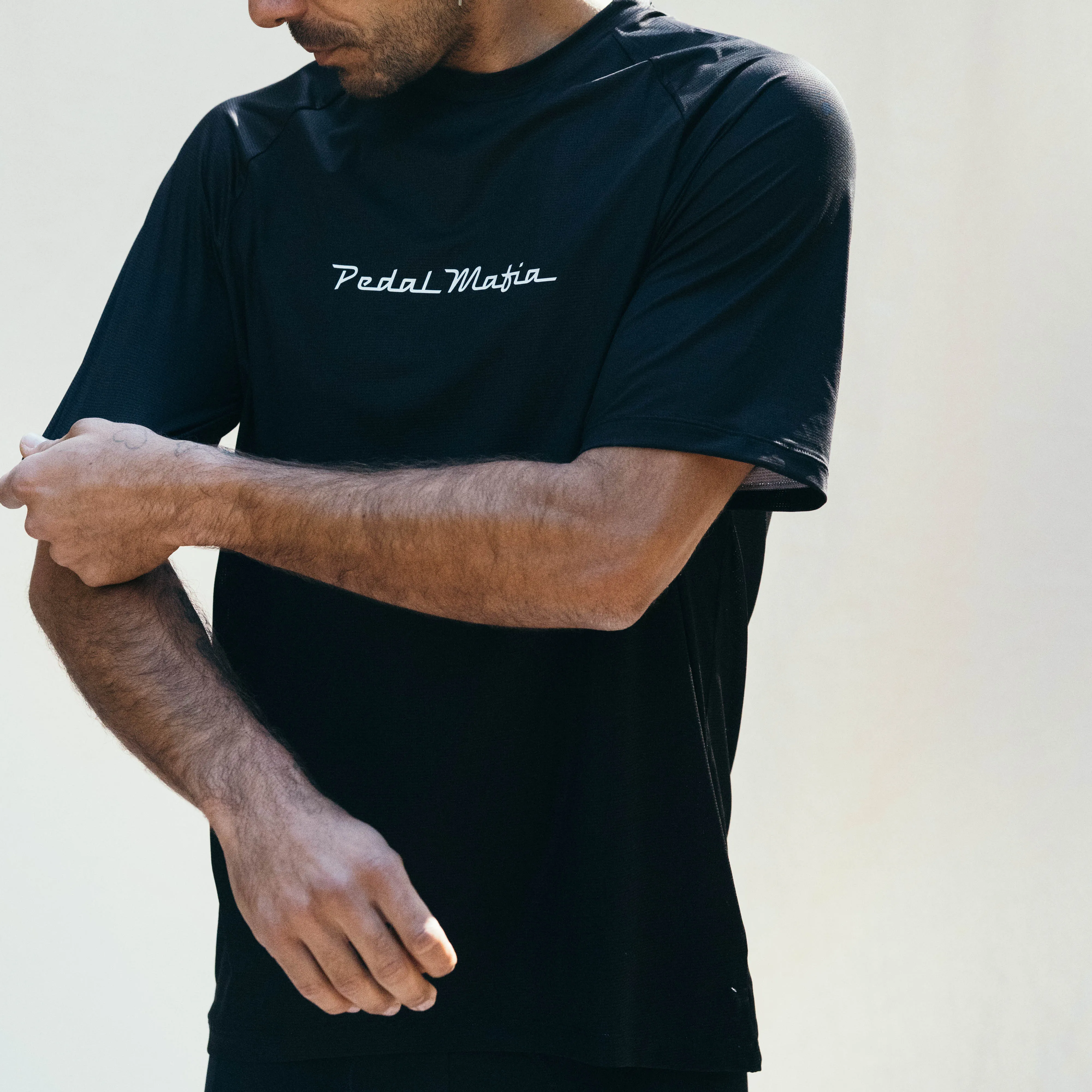 Core Tourer Tech T Shirt - Black White