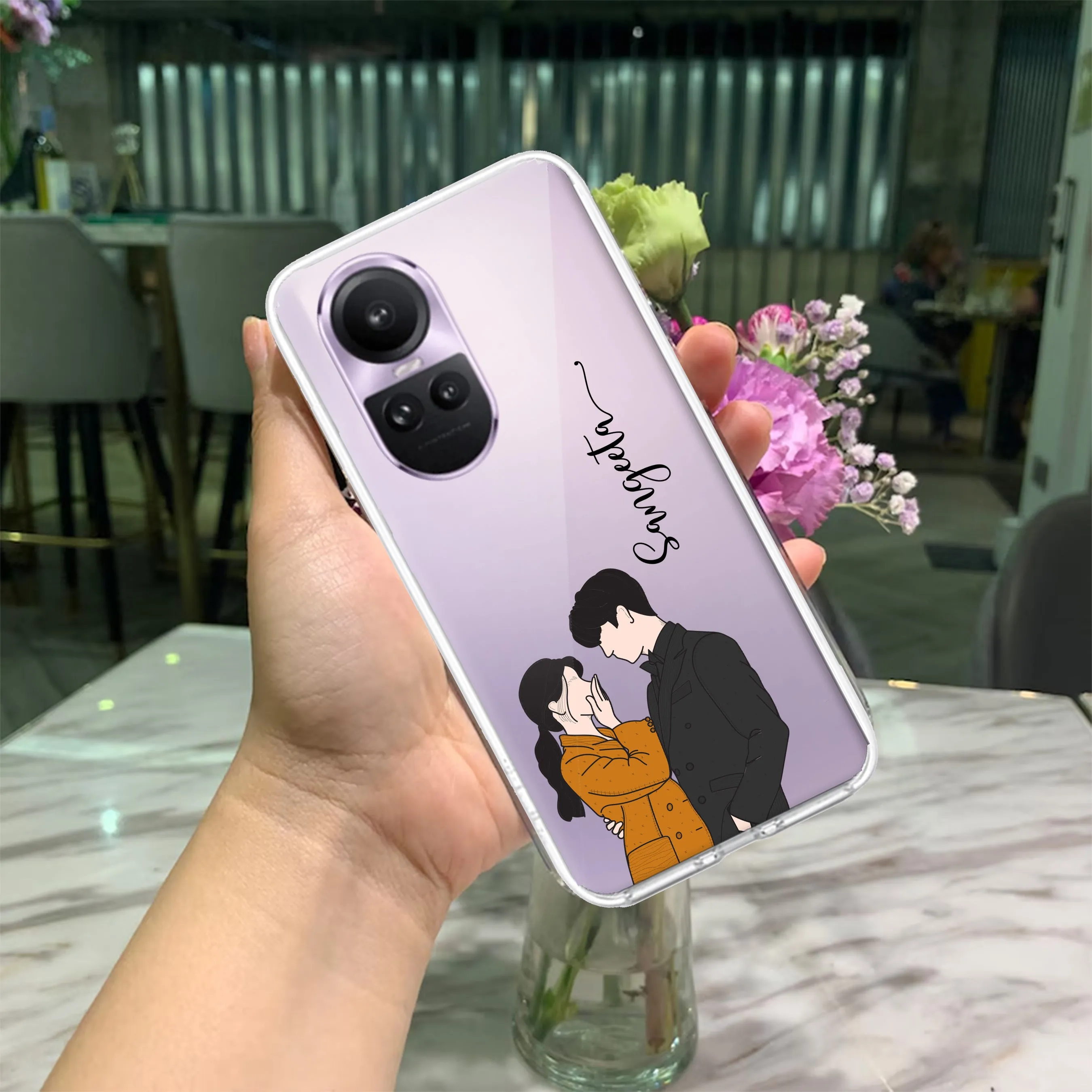 Couple Customize Transparent Silicon Case For Oppo