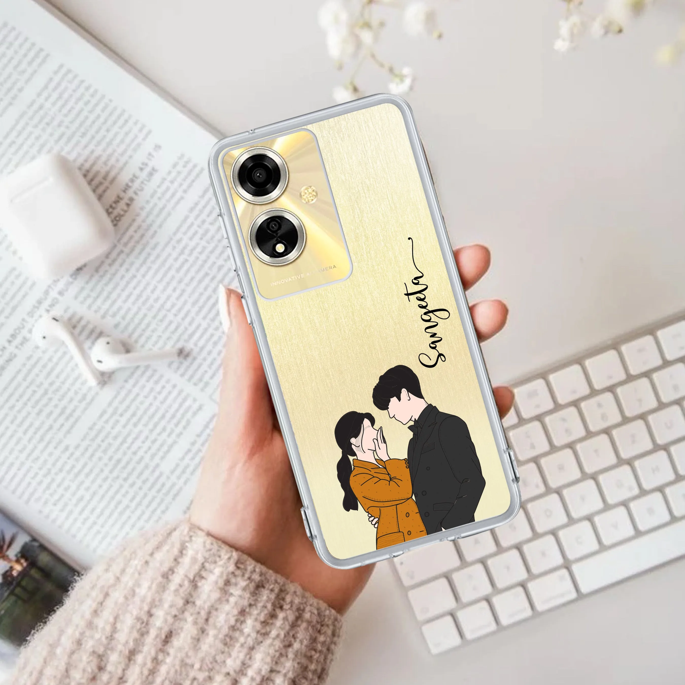 Couple Customize Transparent Silicon Case For Oppo