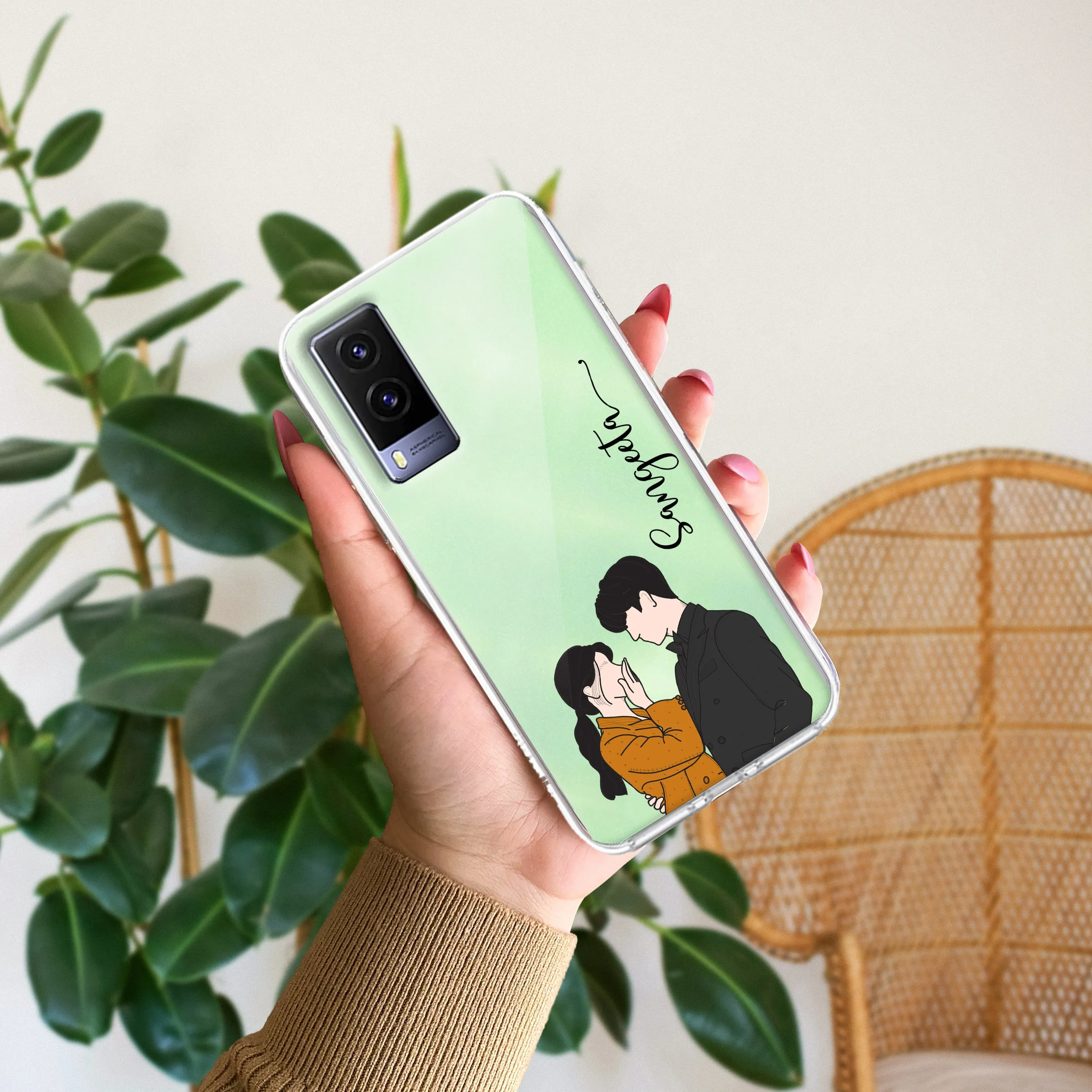 Couple Customize Transparent Silicon Case For Vivo