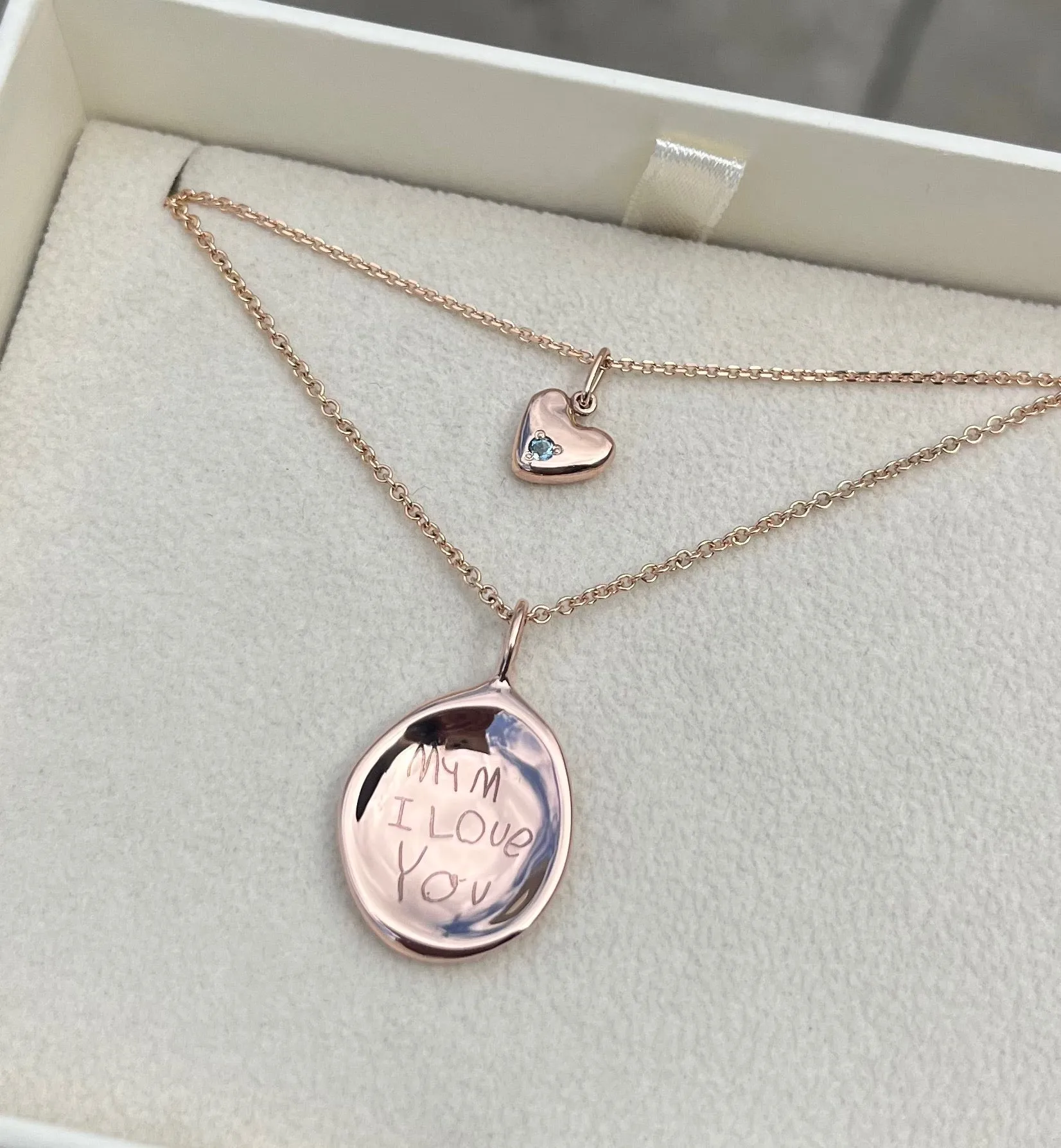 Custom Engraved Pendant | Rose Gold