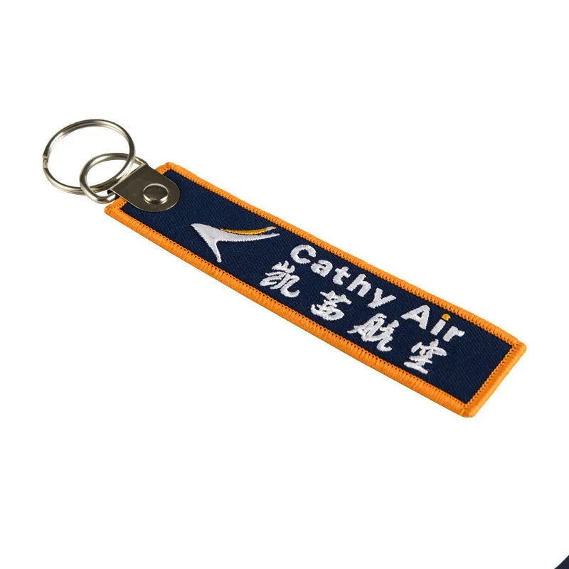 Customized embroidered keychain