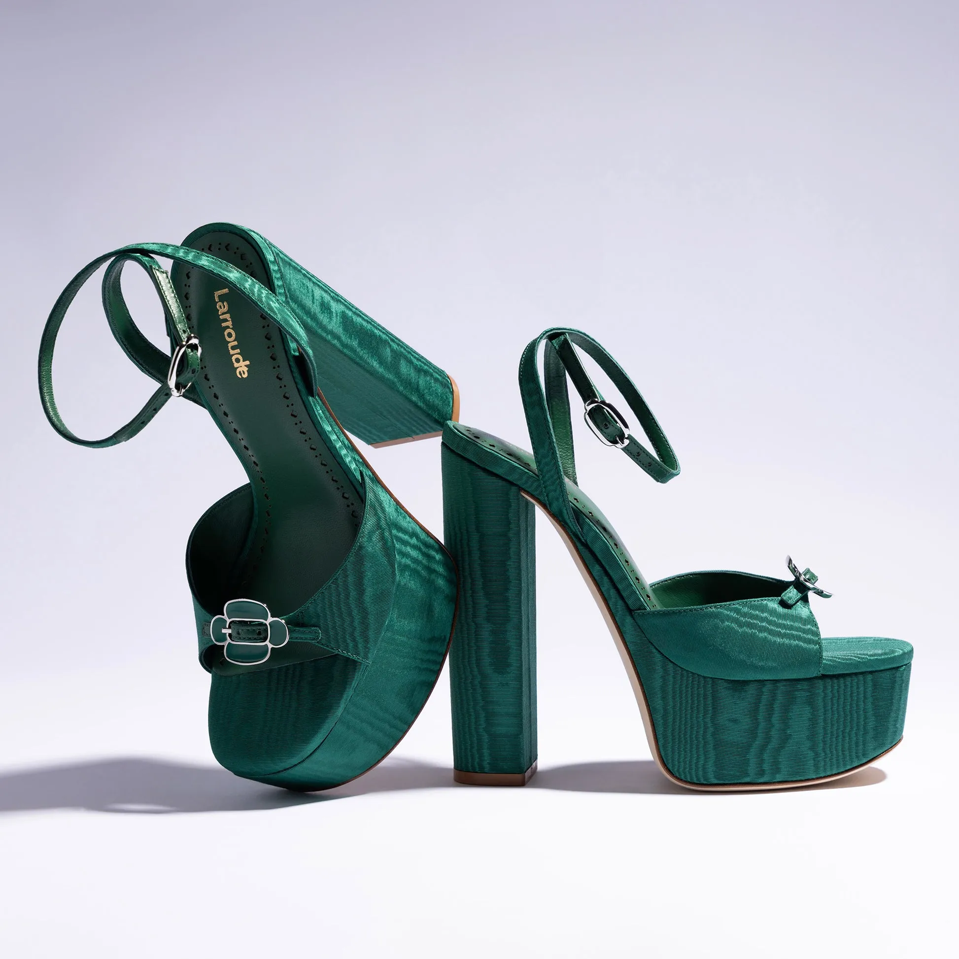 Daisy Platform In Emerald Fabric