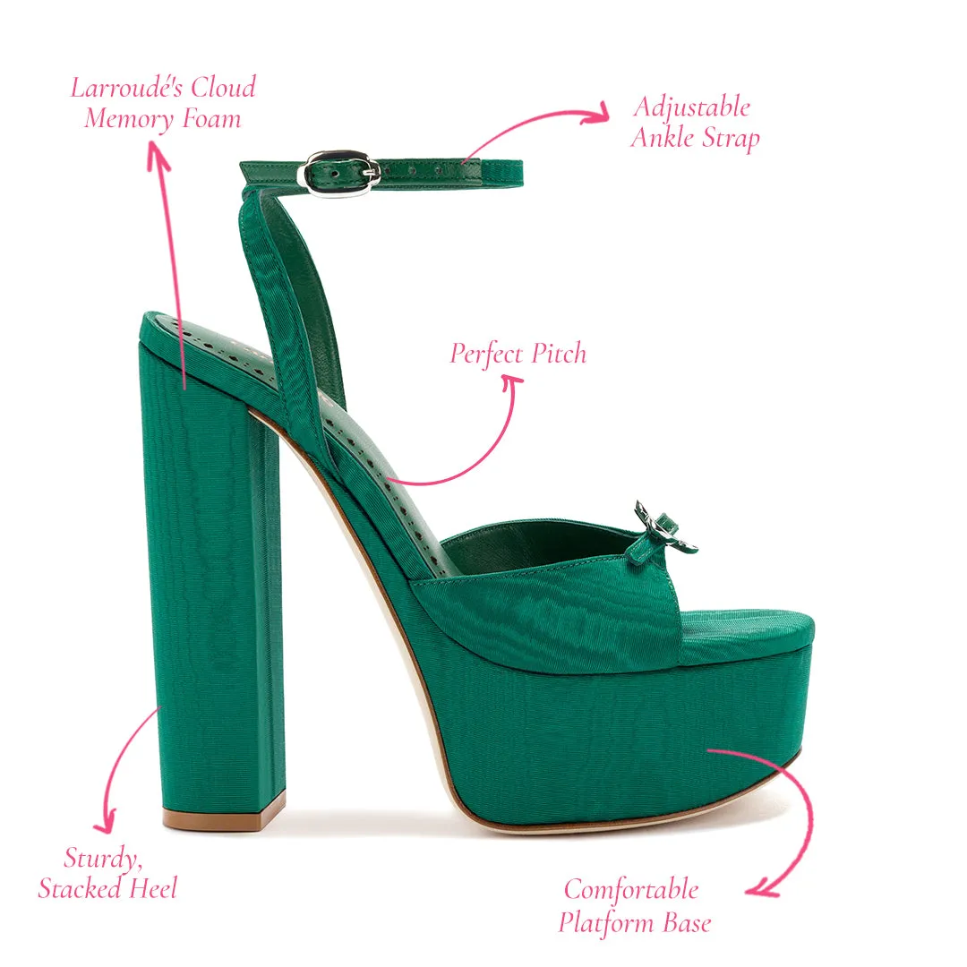 Daisy Platform In Emerald Fabric