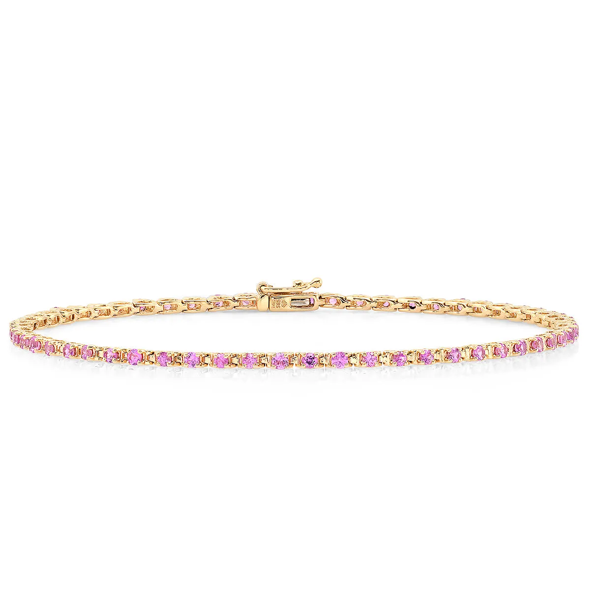 Delicate Pink Sapphire Tennis Bracelet