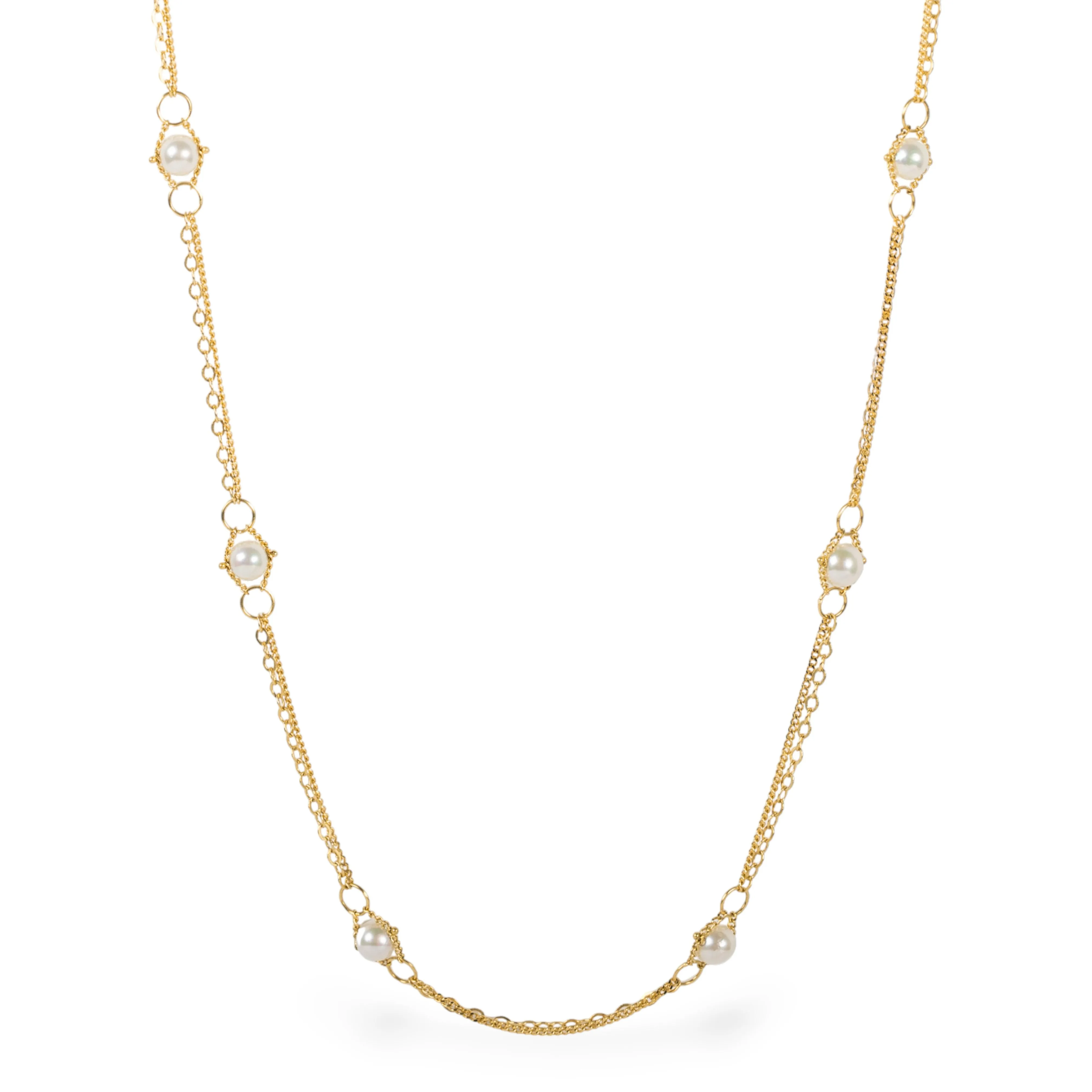 Deluxe Whisper Chain Necklace in Pearl