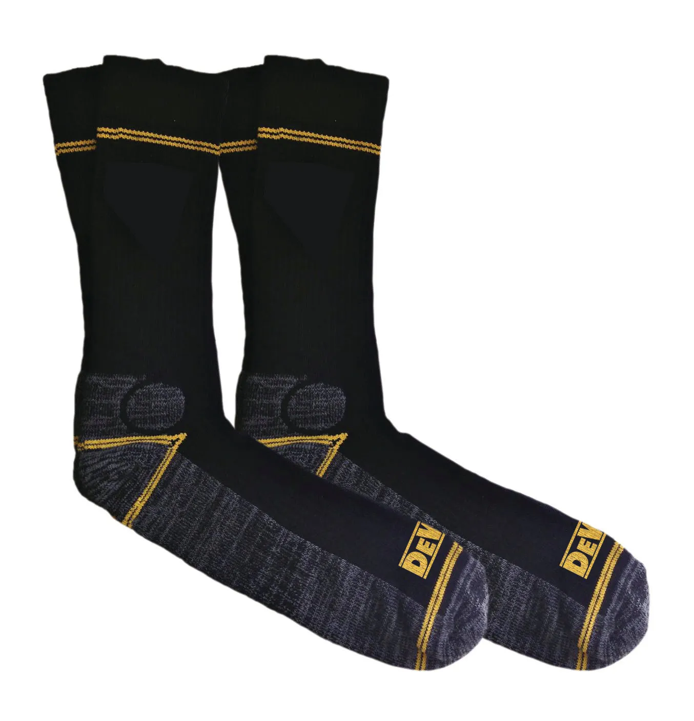 DeWalt Cushioned Hard Wearing Hydro Work Sock 2 Pack