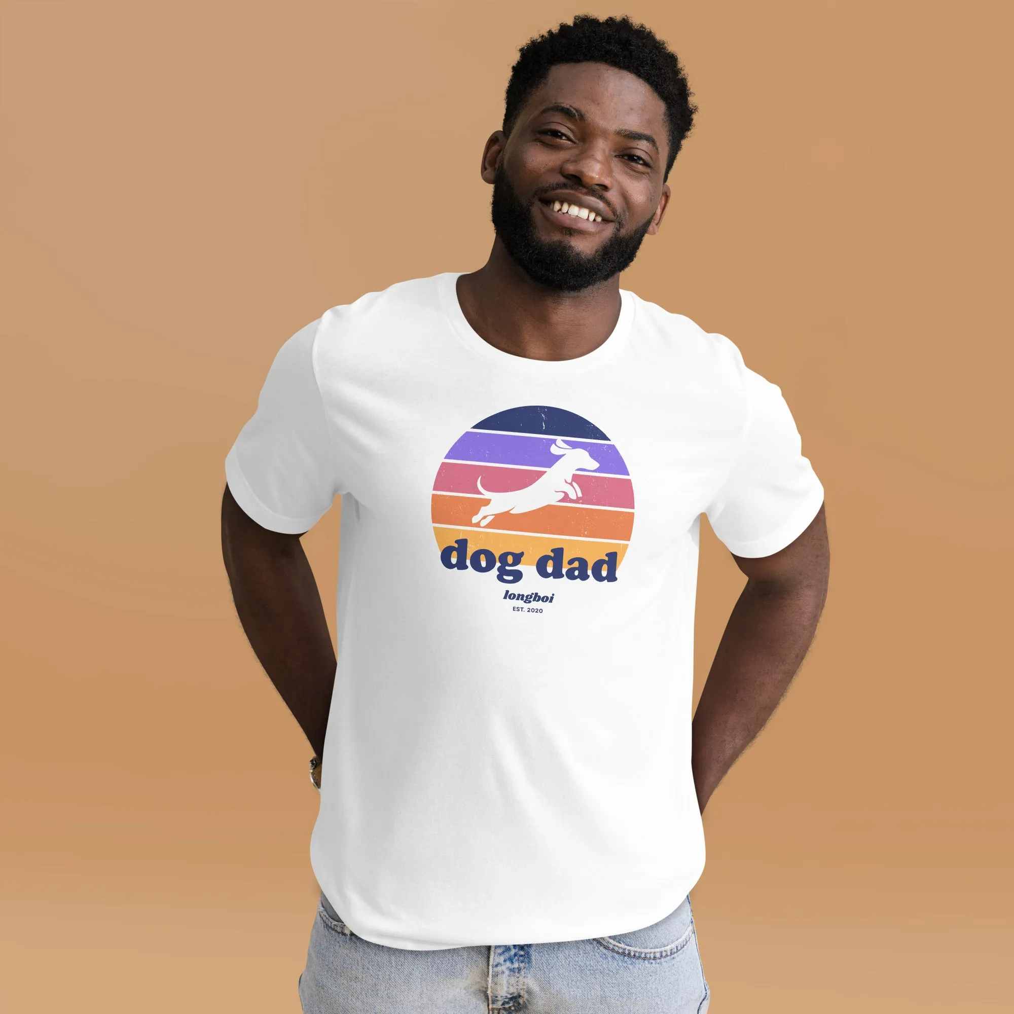 Dog Dad Retro Sunrise Tee