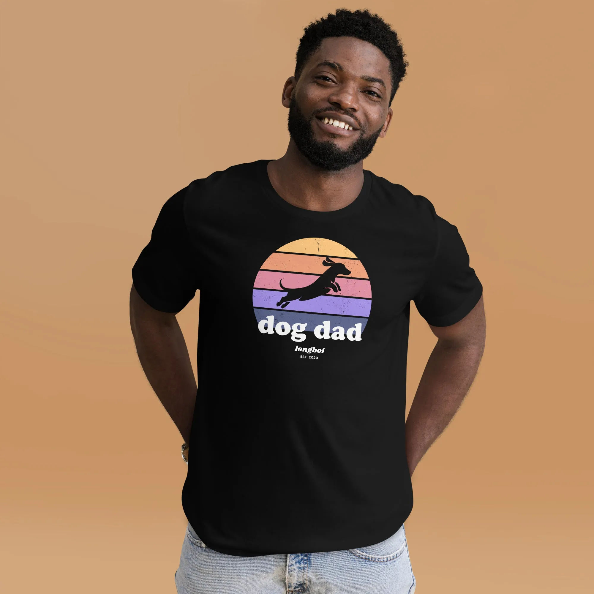 Dog Dad Retro Sunrise Tee