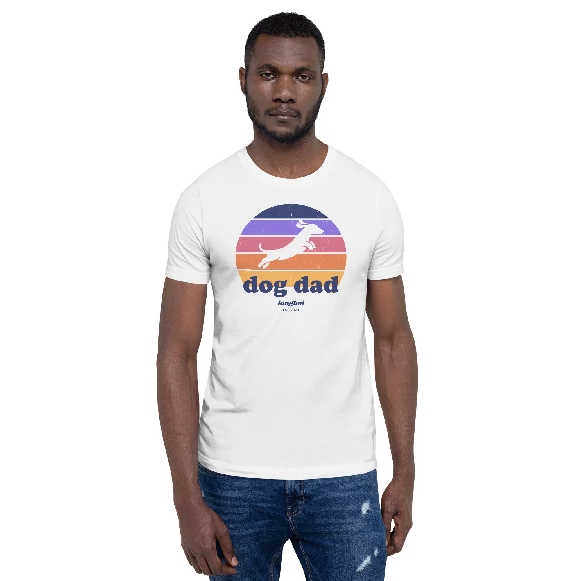 Dog Dad Retro Sunrise Tee