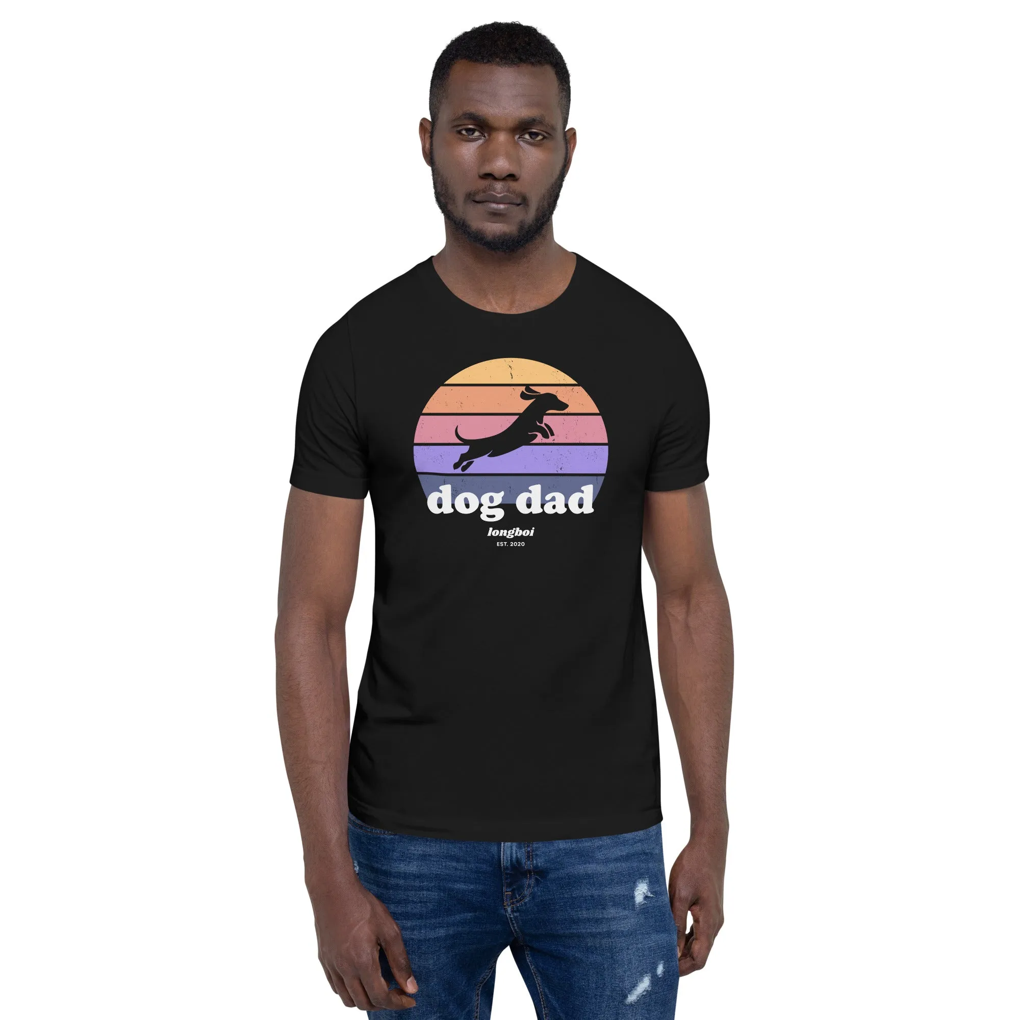 Dog Dad Retro Sunrise Tee