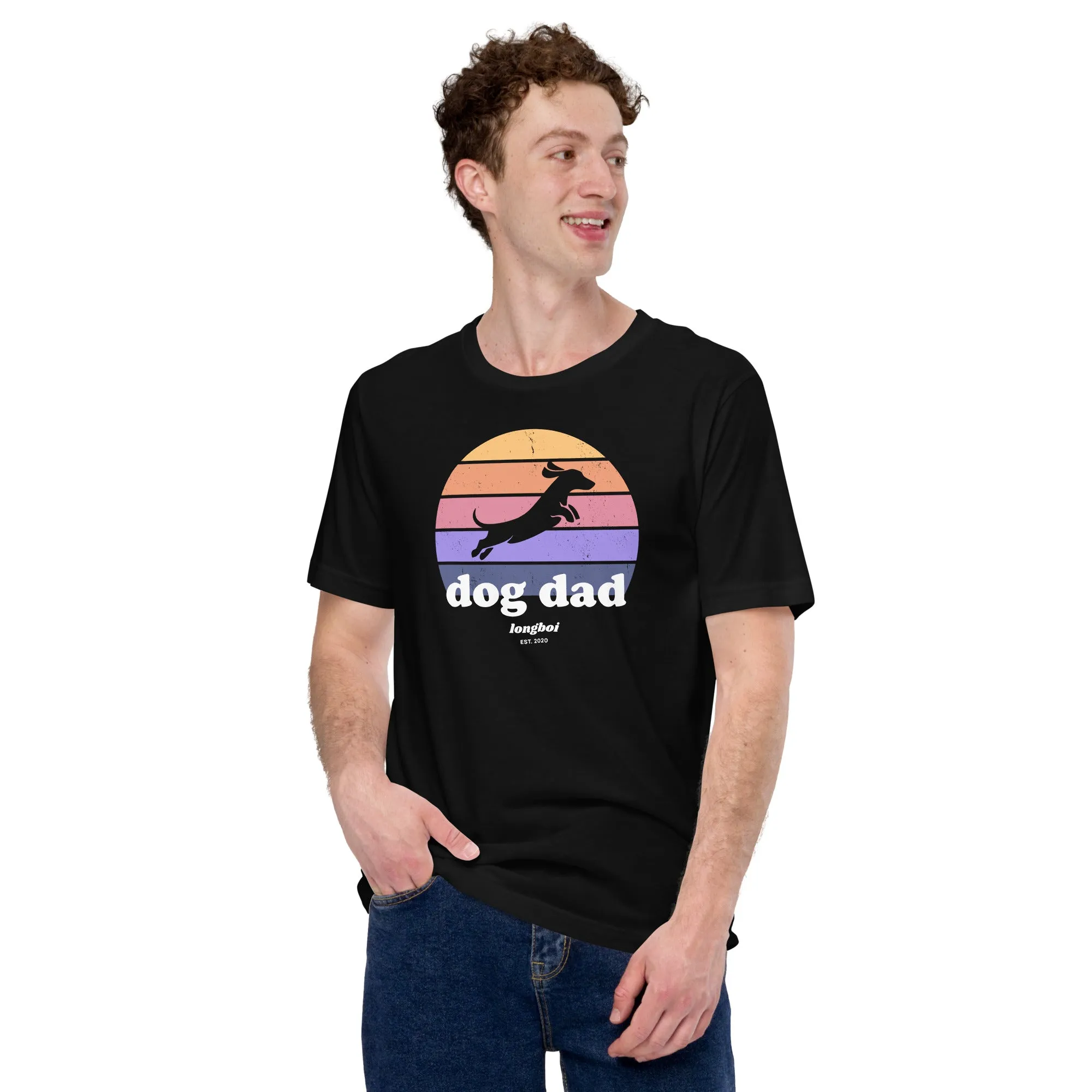 Dog Dad Retro Sunrise Tee