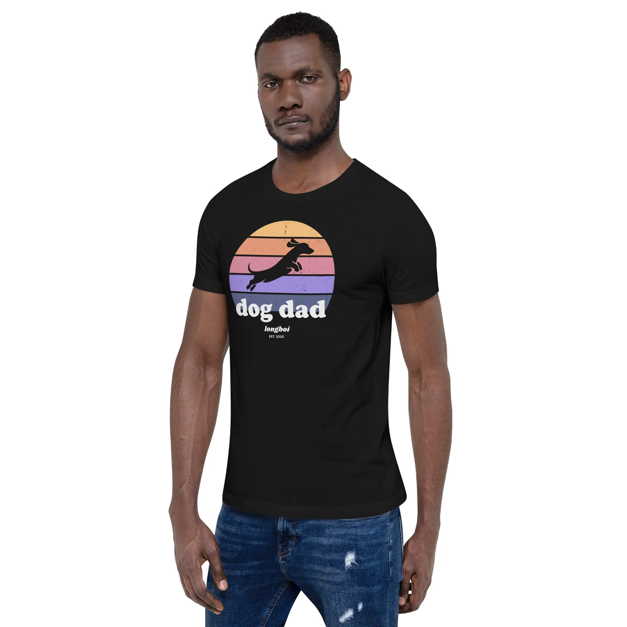 Dog Dad Retro Sunrise Tee