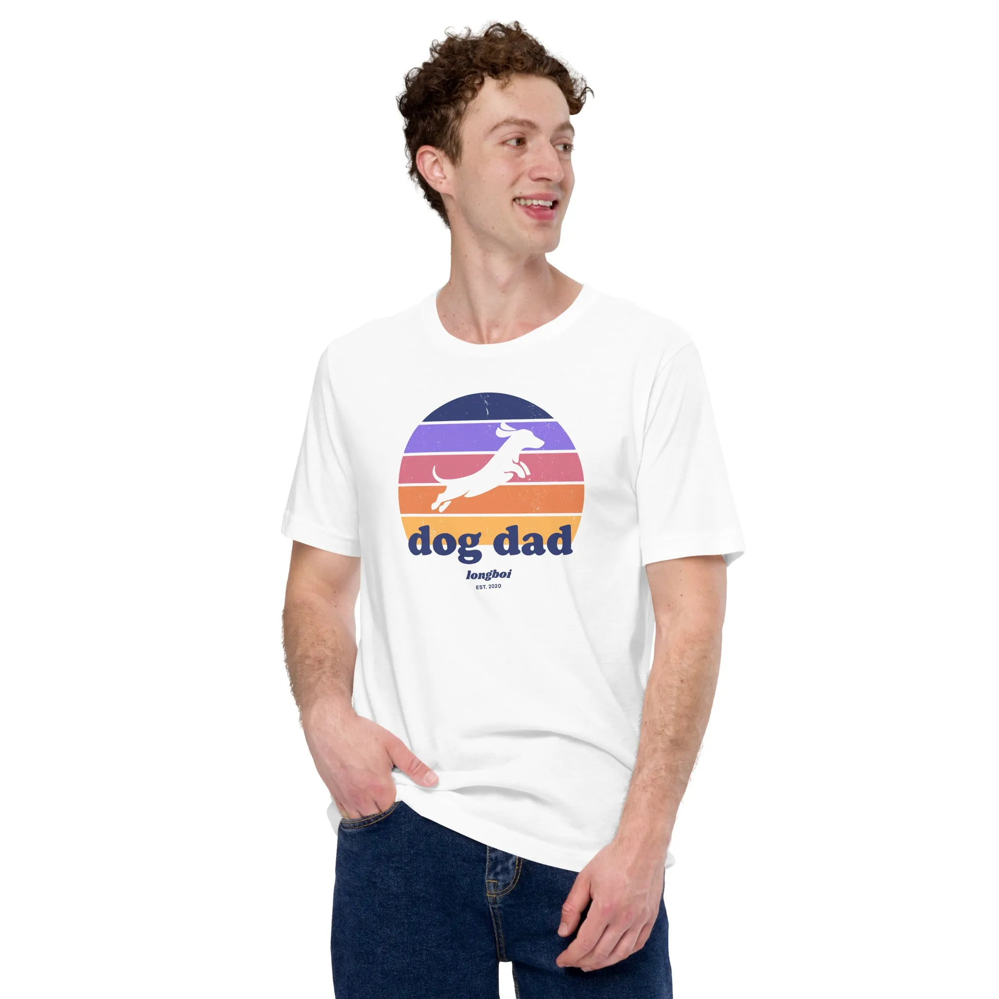 Dog Dad Retro Sunrise Tee