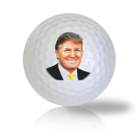 Donald Trump President in a Gold Tie Golf Balls