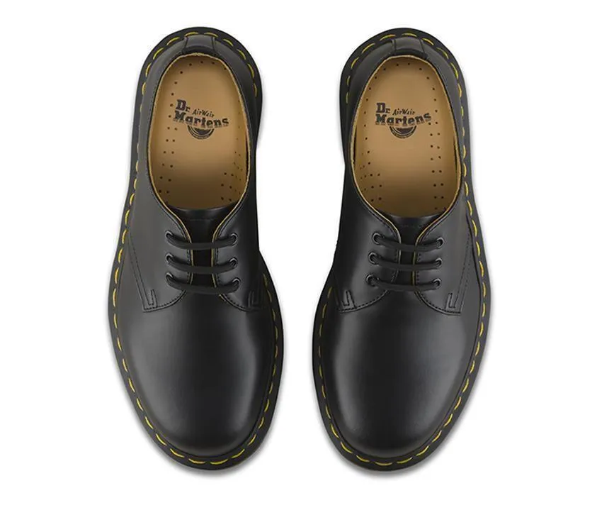 Dr. Martens 1461 Smooth Shoes Classic 3 Eye Lace Up Unisex - Black