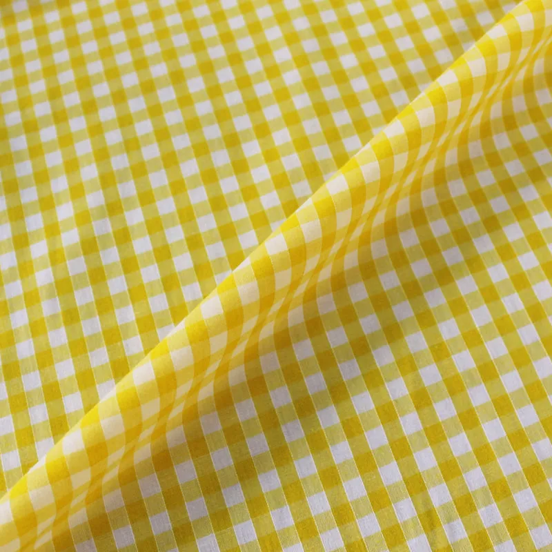 Dressmaking Corded Gingham - Bright Yellow