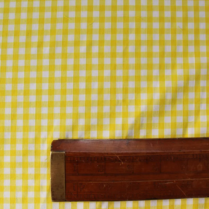 Dressmaking Corded Gingham - Bright Yellow