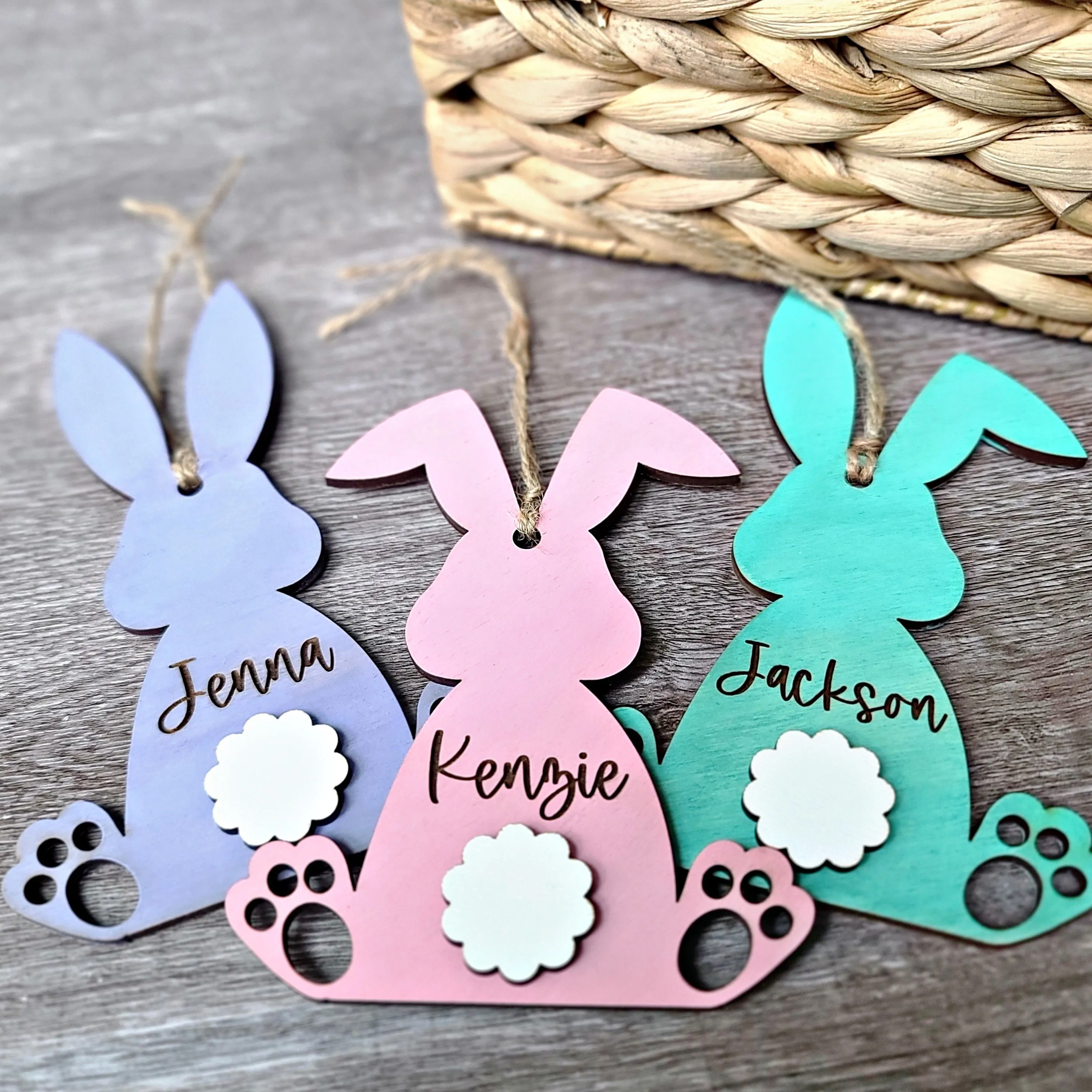 Easter Bunny Easter Basket Tag | Laser Cut SVG File