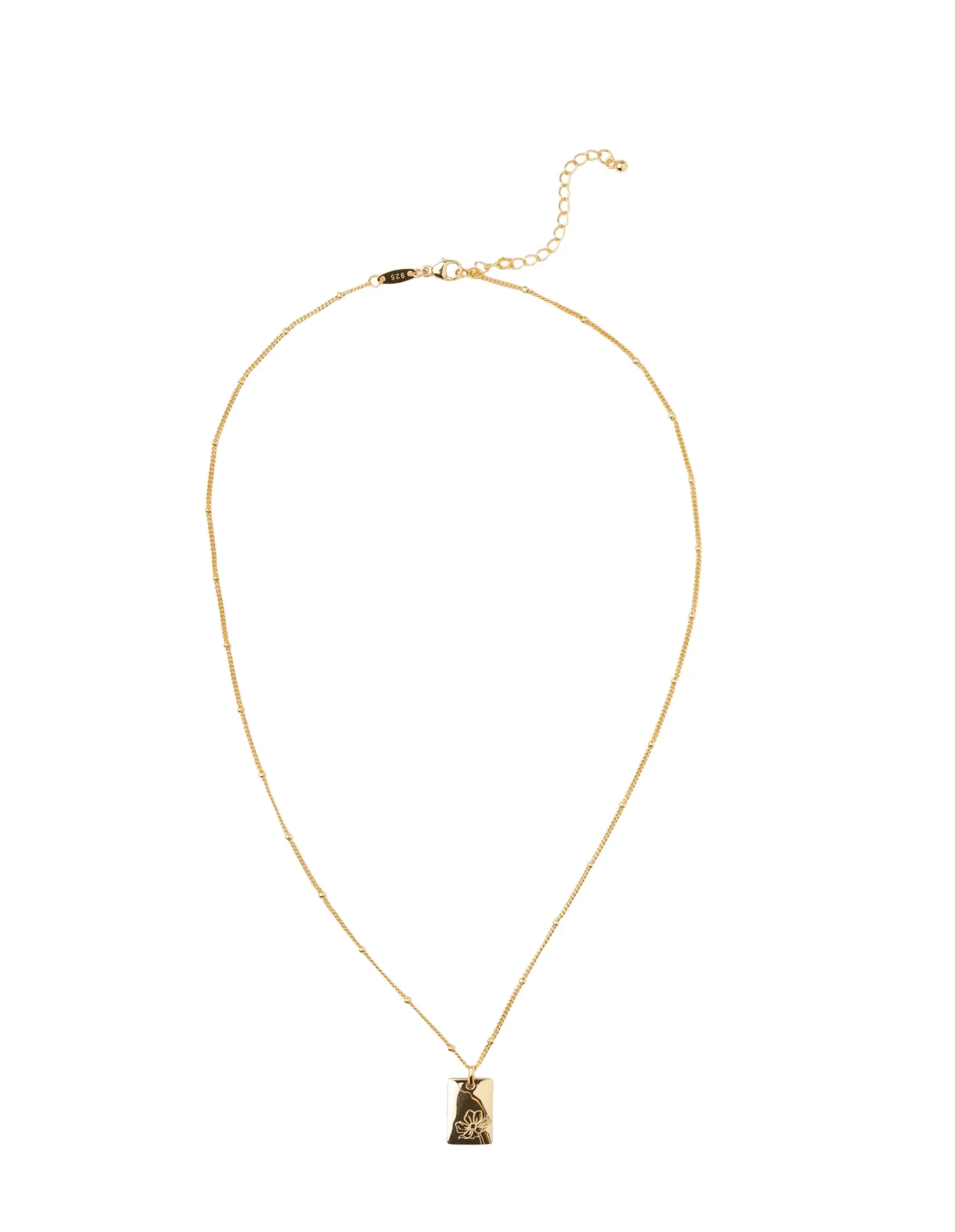 Elly Lou October Flower Necklace - Gold