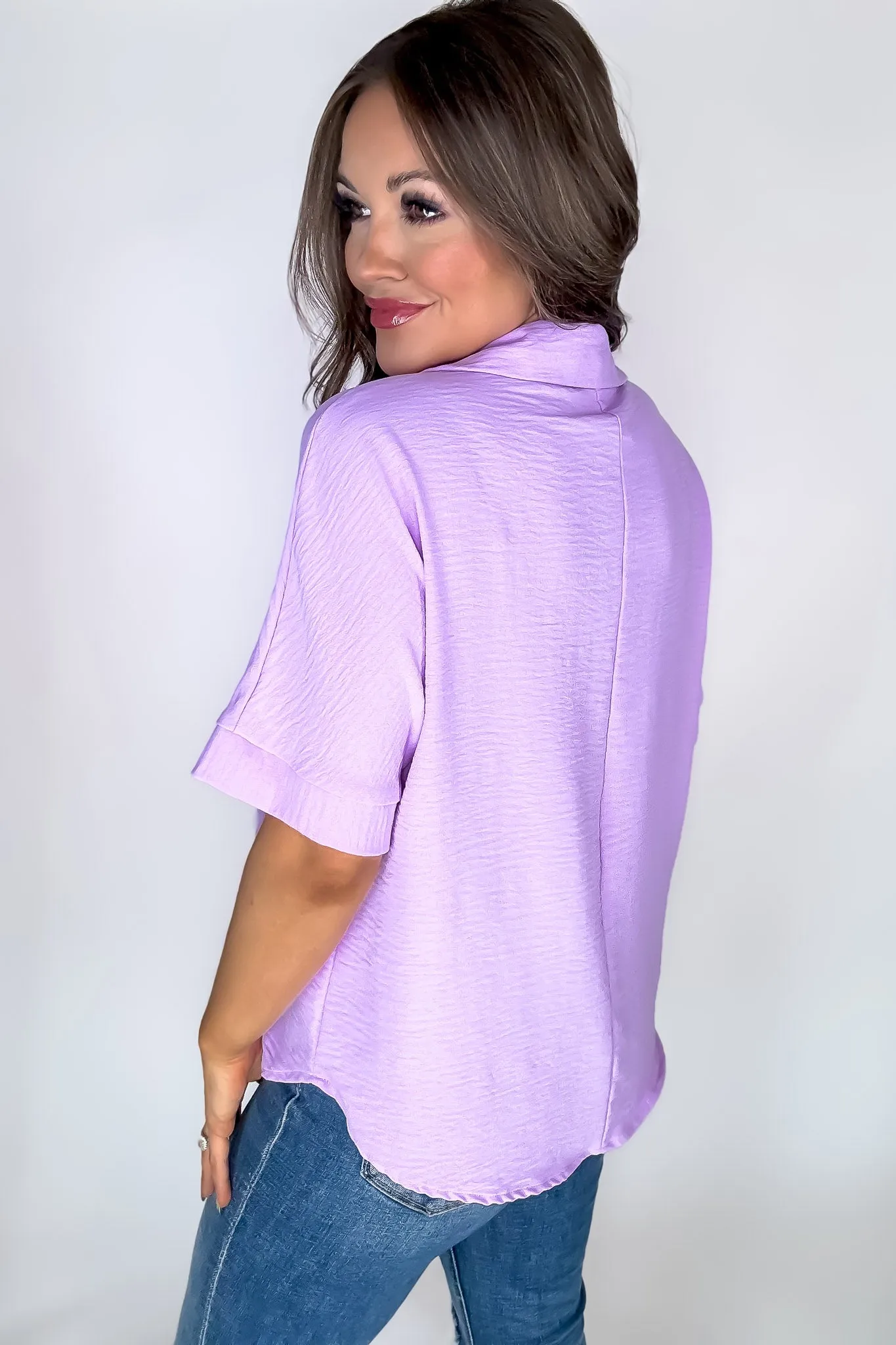 Exclusive Lavender V Neck Top