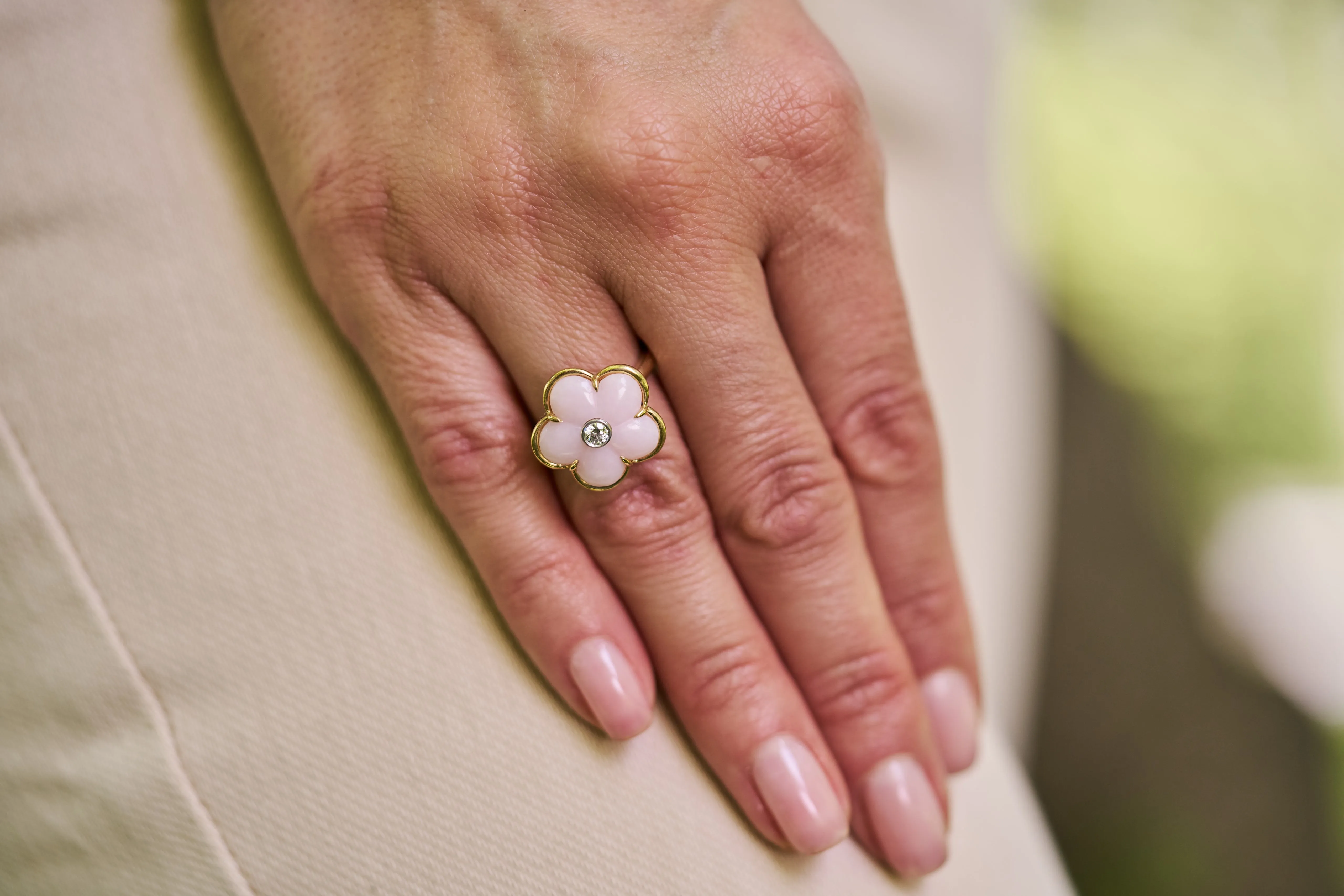 Fiore Pink Opal Ring