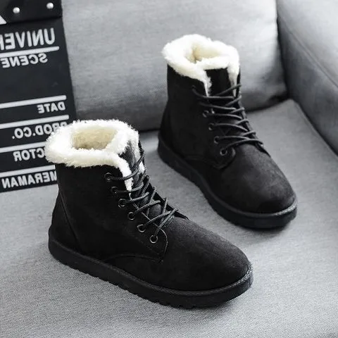 Flat-heel Student Short Lace-up Martin Boots Women Boots