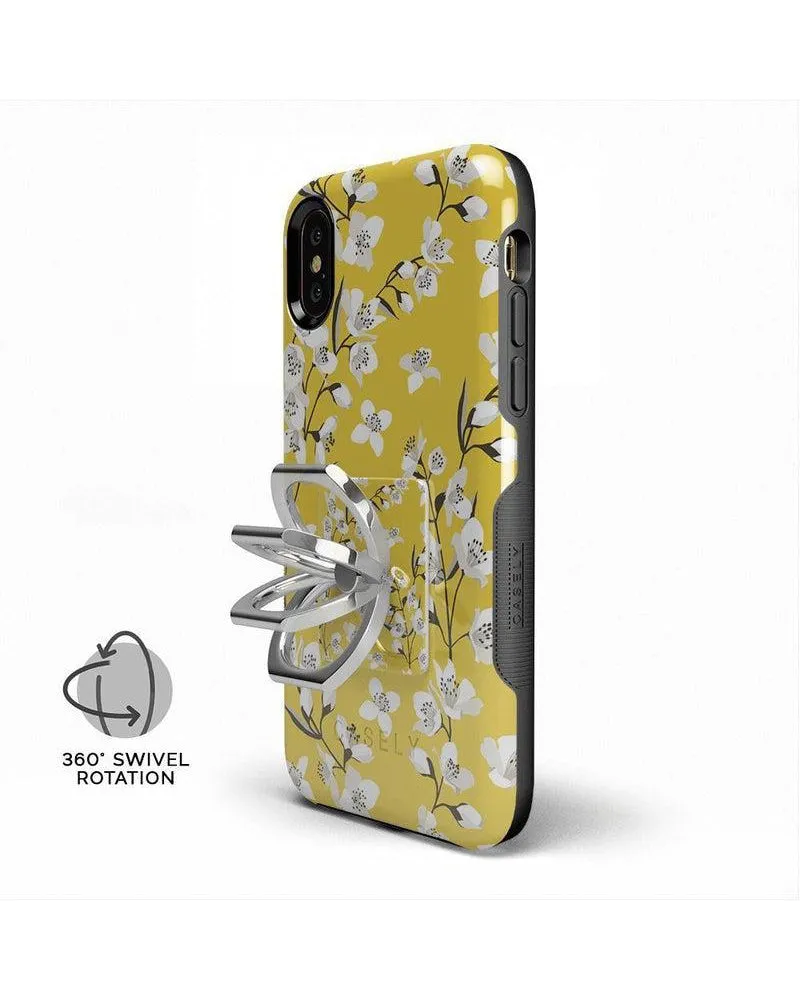 Floral Forest | Yellow Cherry Blossom Floral Phone Ring