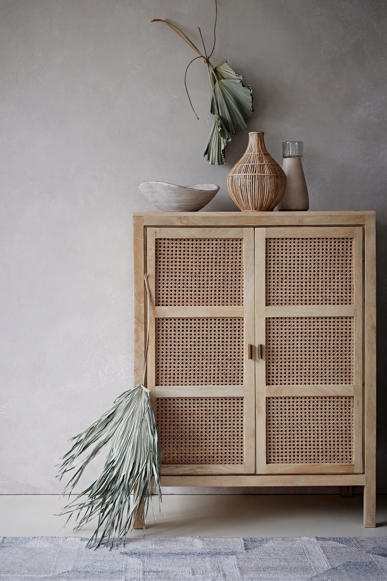 French Cane Cabinet