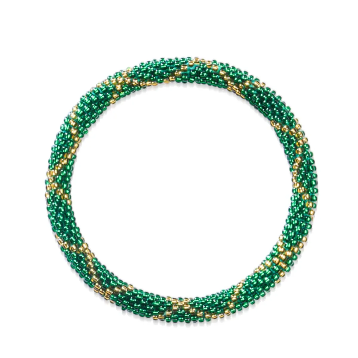 Golden Pines | Himalayan Glass Bead Bracelet