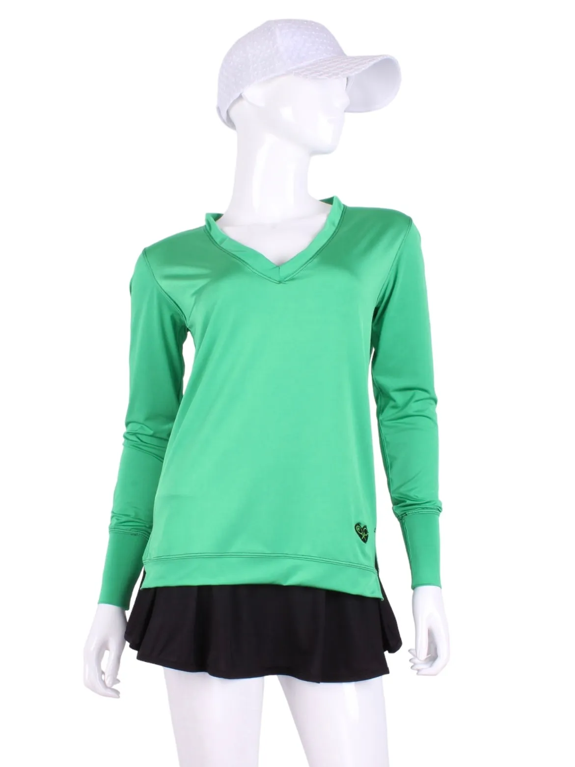 Green Long Sleeve Very Vee Tee