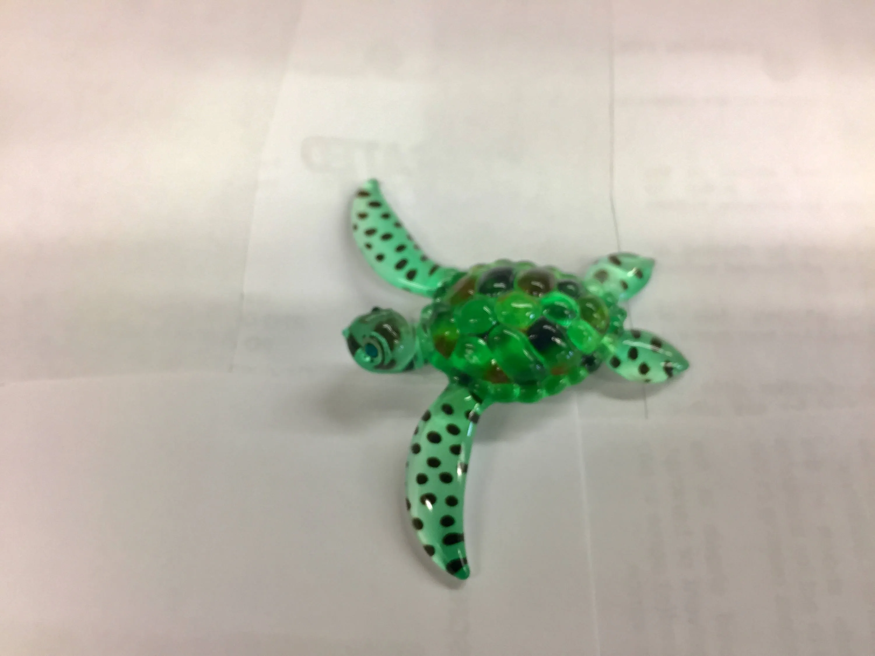 Green Sea Turtle Glass Figurine