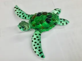 Green Sea Turtle Glass Figurine