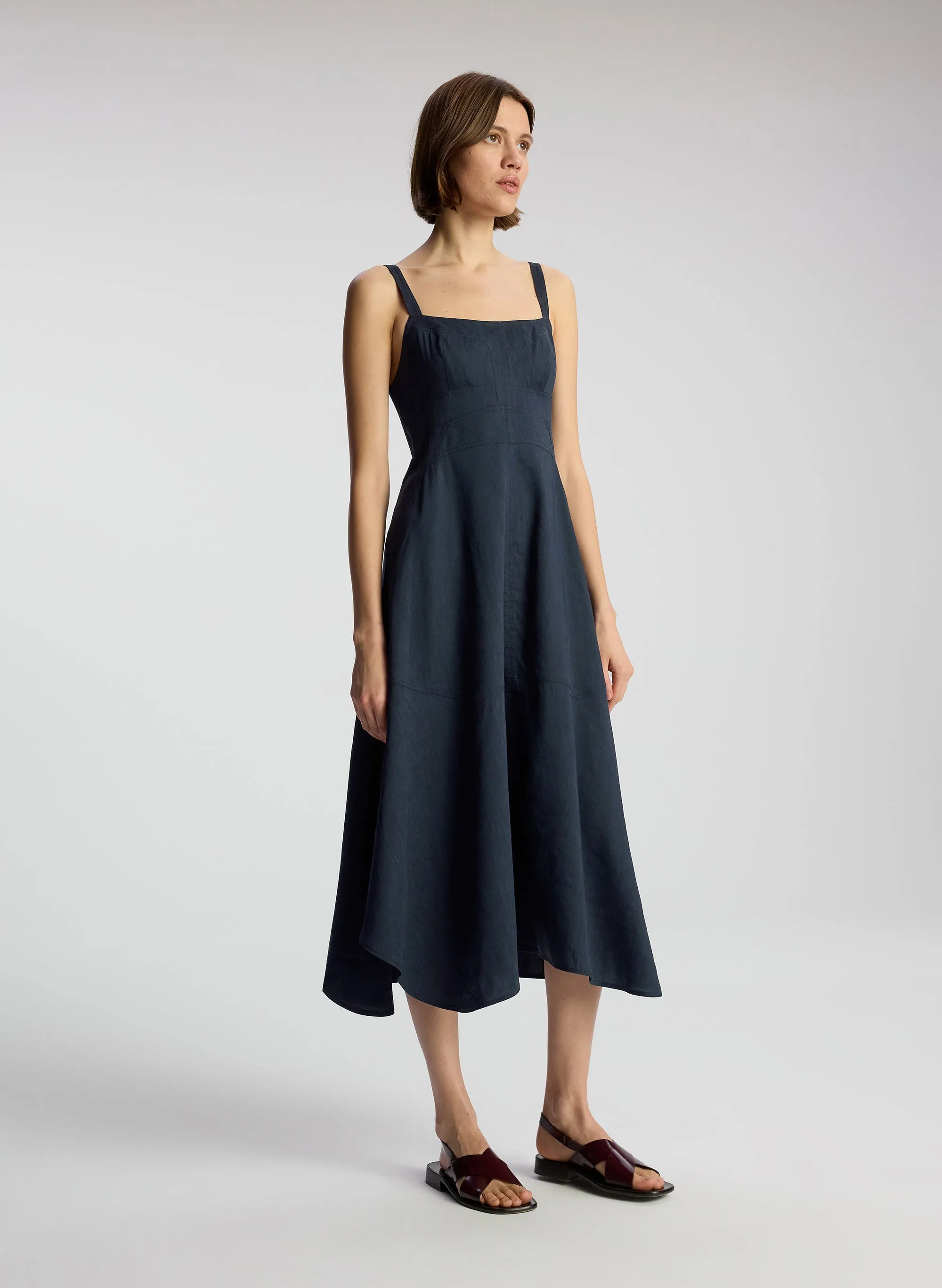 Harlow Linen Midi Dress