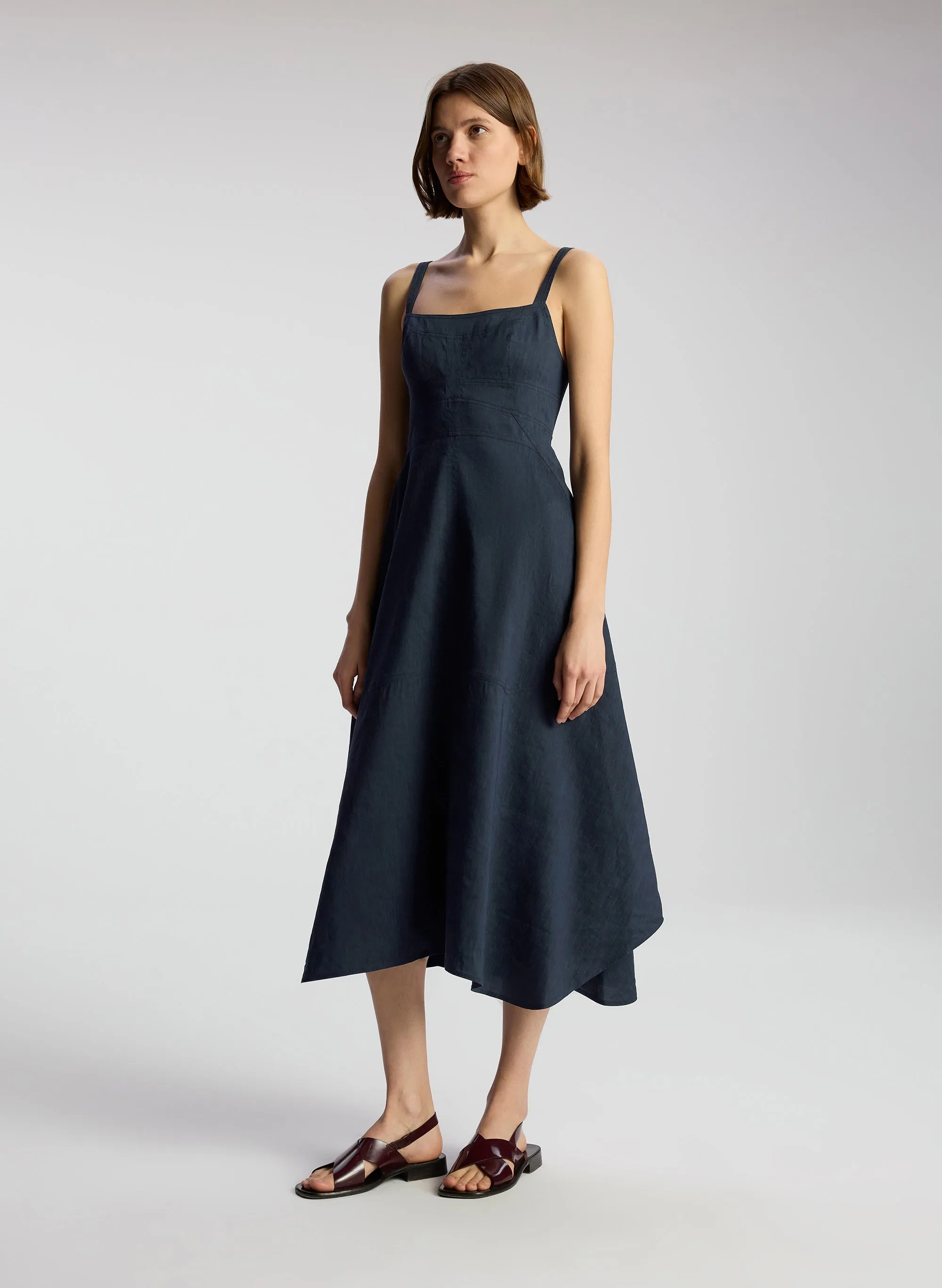 Harlow Linen Midi Dress