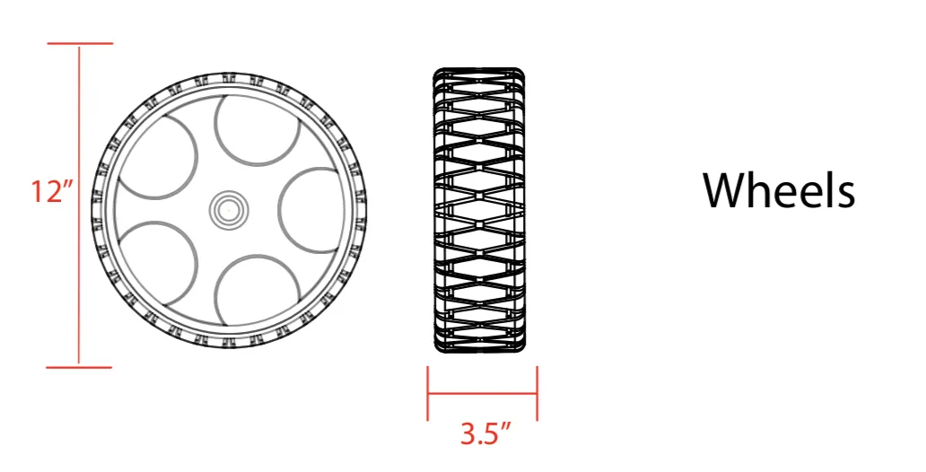 Heavy Duty Kayak Cart - 12in No Flat Wheels