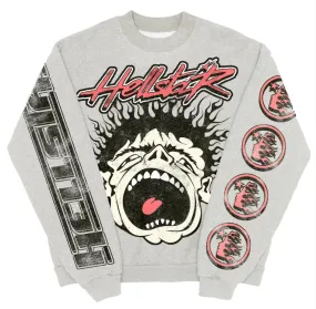 Hellstar - Hellstar Records Crewneck - Grey