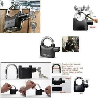 Kaala Taala Alarm Lock Heavy with 3 Keys