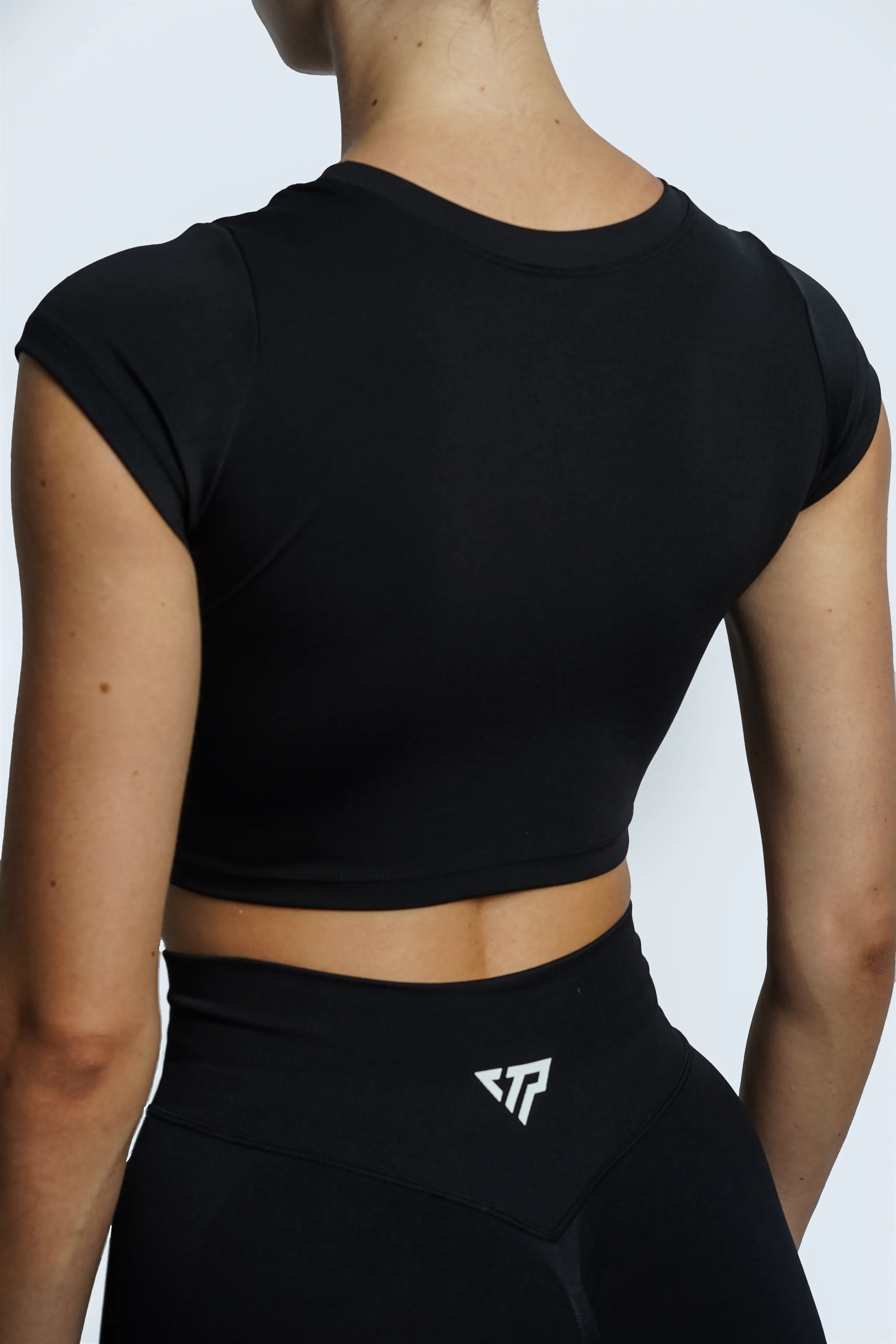 KTP Cropped Tee - Black