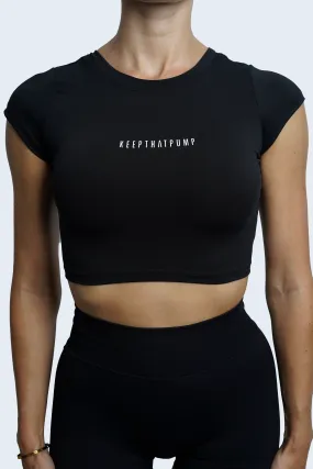 KTP Cropped Tee - Black