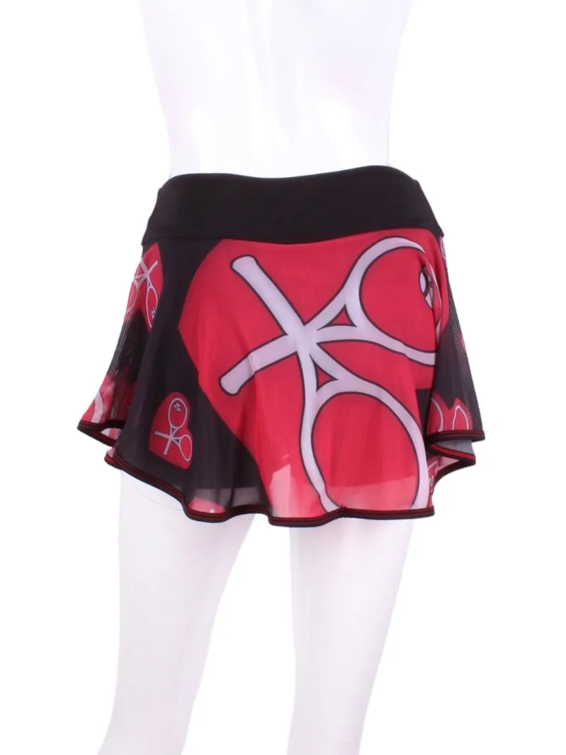 Limited Mondrian Mesh O Skirt Black Waistband