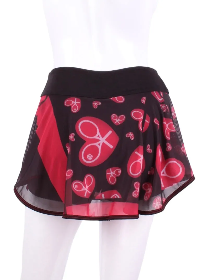 Limited Mondrian Mesh O Skirt Black Waistband