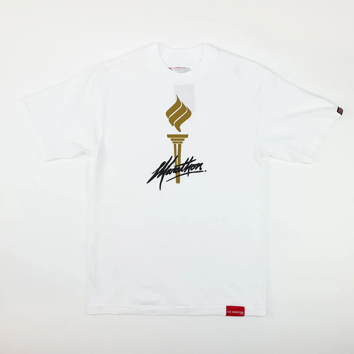 Marathon Torch T-Shirt - White/Gold