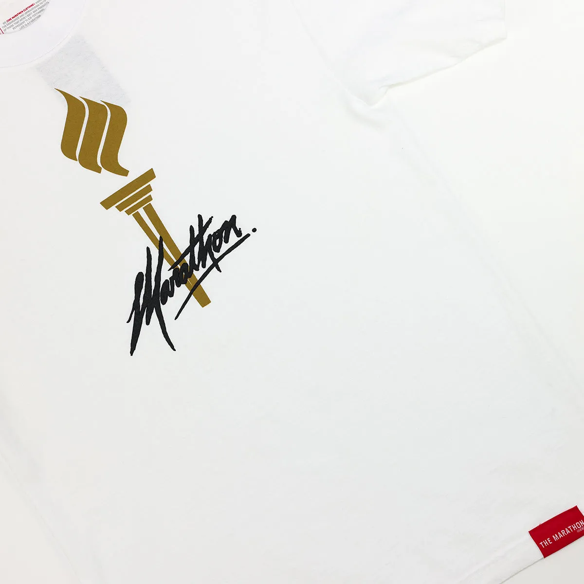 Marathon Torch T-Shirt - White/Gold