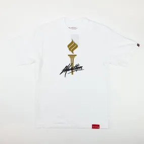 Marathon Torch T-Shirt - White/Gold