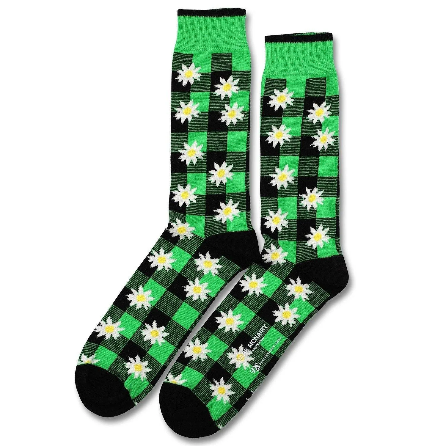 Mark McNairy x Democratique Socks Buffalo Daisy Sea Green