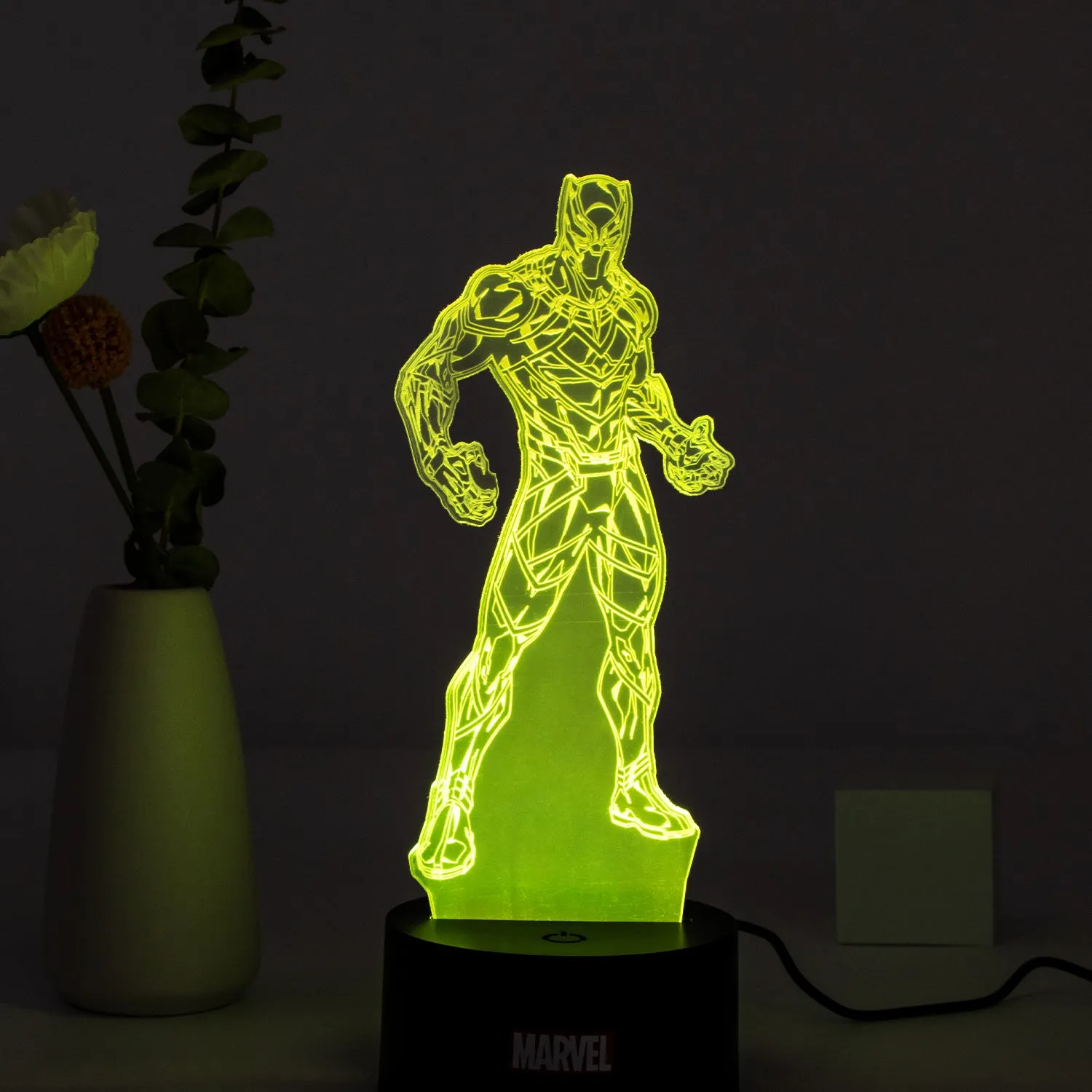 Marvel 3D RGB App Controlled USB LED Night Light Black Panther #2