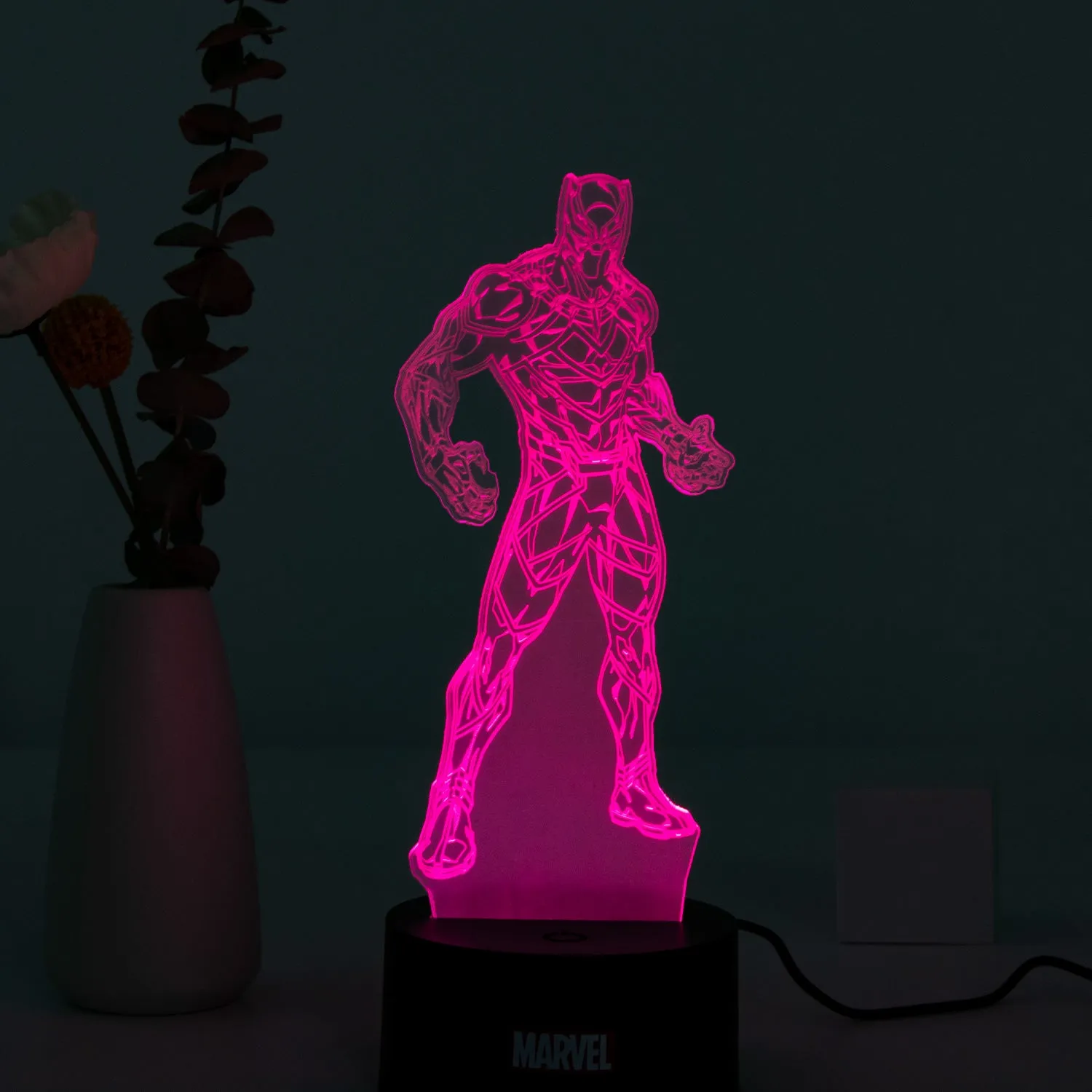 Marvel 3D RGB App Controlled USB LED Night Light Black Panther #2